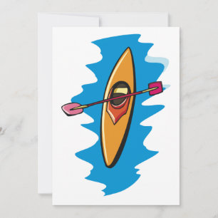 Kayak Paddle Water Sport Invitation