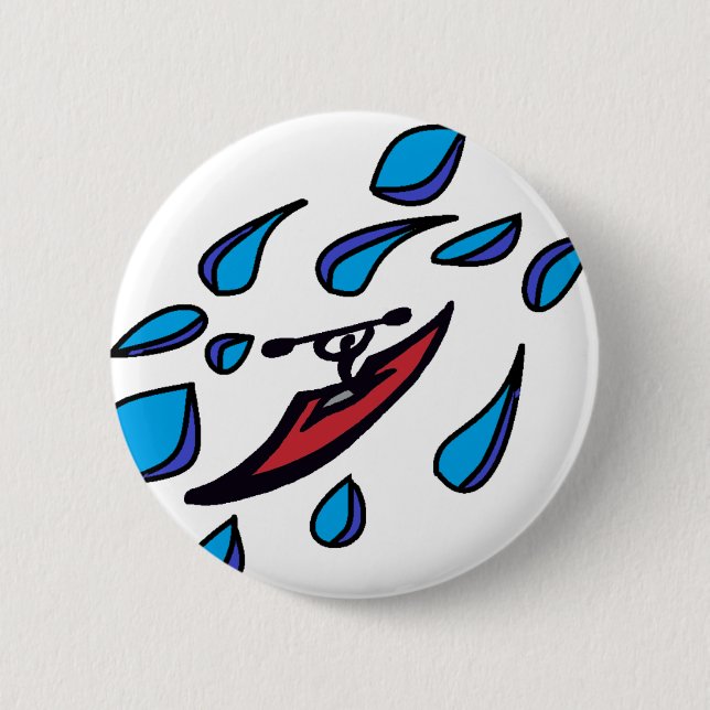 Kayak Splash Zones 2 Inch Round Button (Front)