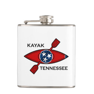 Kayak Tennessee Flag Hip Flask