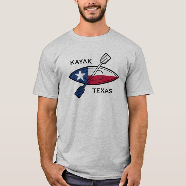 Kayak Texas Flag T-Shirt (Front)