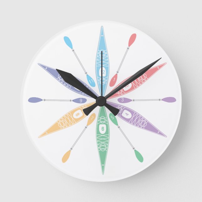 Kayak Time Round Clock (Front)