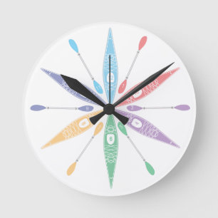 Kayak Time Round Clock