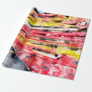 Kayak watercolor wrapping paper