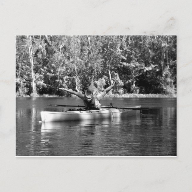 kayak woman postcard (Front)