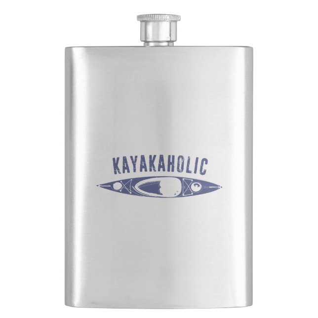 Kayakaholic Hip Flask (Front)