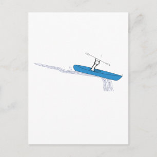 Kayaker on the water postcard