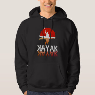 Kayaker Silhouette Graphic Design   Kayak Hoodie