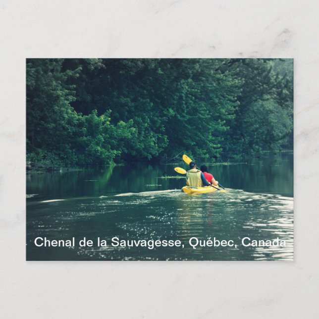 Kayakers in Quebec, Canada Postcard (Front)