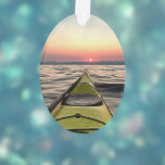 Kayaking at Sunset Oval Acrylic Christmas Ornament<br><div class="desc">No matter how stressful work everyday life becomes, life feels different from aboard a kayak, especially during a sunset paddle. The rythmn of the oars, the healthy exertion of paddling, and the lapping of water are a great reset from work, traffic, or whatever other stressor one might have. This original...</div>