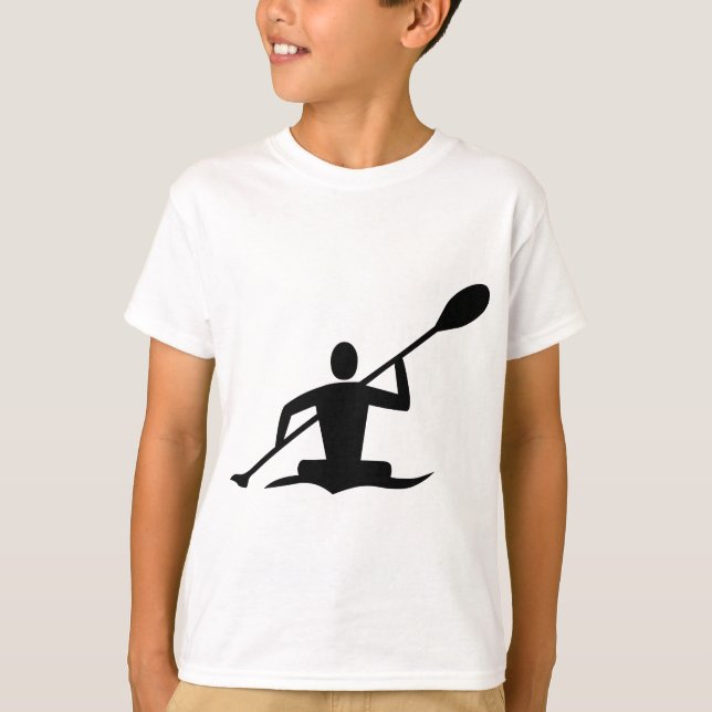 Kayaking - Black T-Shirt (Front)