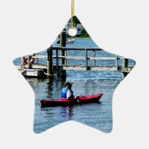 Kayaking Bristol RI Ceramic Ornament