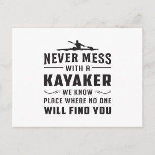 Kayaking Canoe Kayak Canoeing Funny Gift Idea Postcard