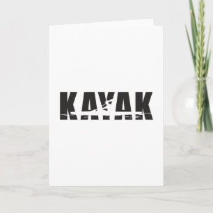 Kayaking Canoe Paddle Canoeing Funny Gift Idea Card