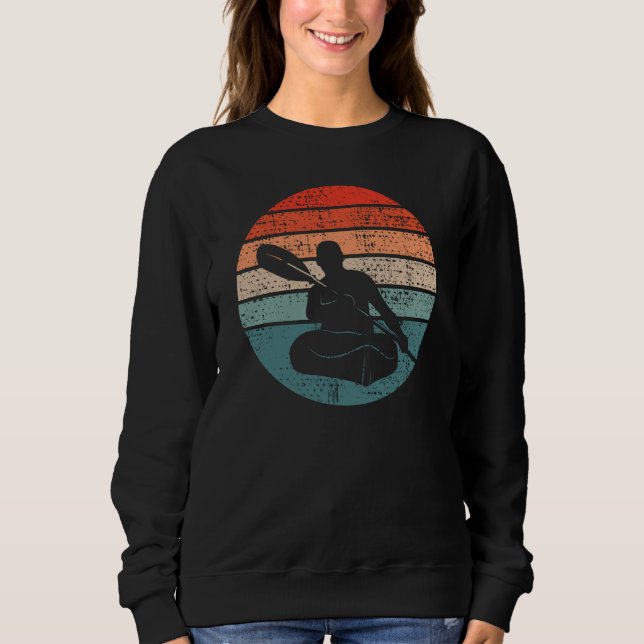 Kayaking Canoeing Retro Sweatshirt (Front)