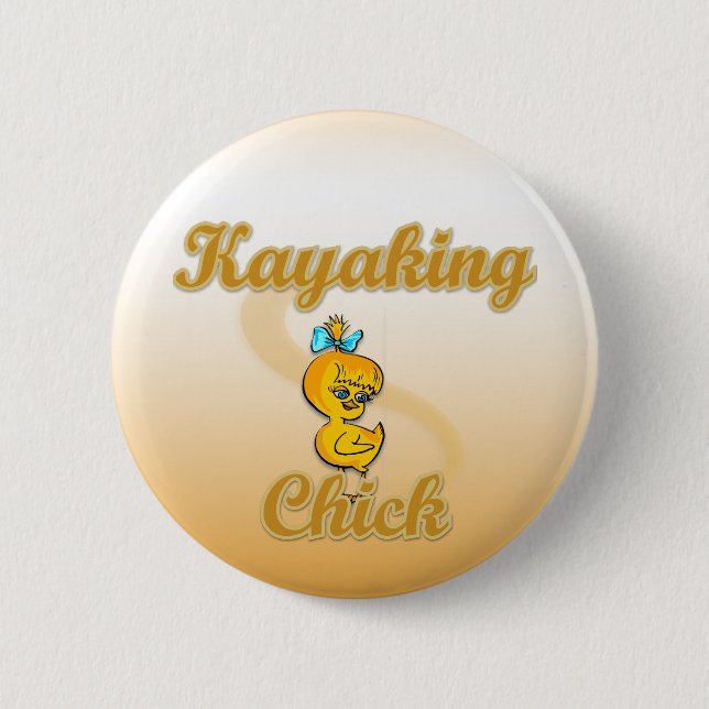 Kayaking Chick 2 Inch Round Button (Front)