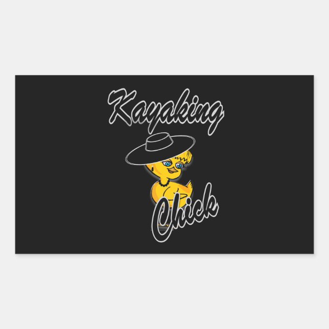 Kayaking Chick #4 Sticker (Front)