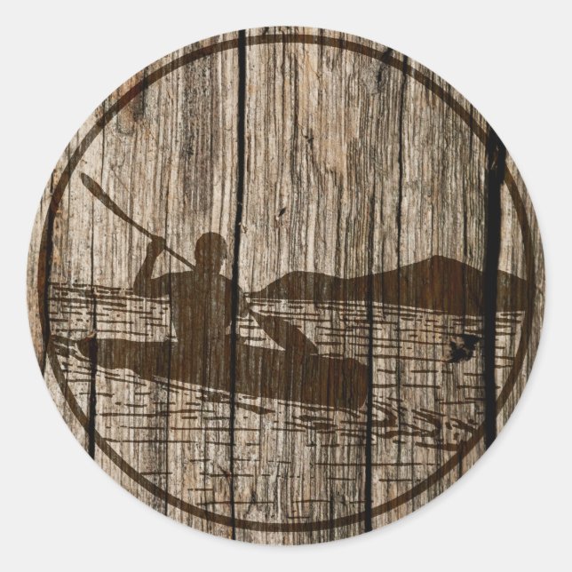 Kayaking Classic Round Sticker (Front)