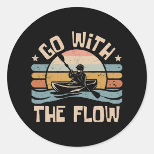 kayaking-funny classic round sticker