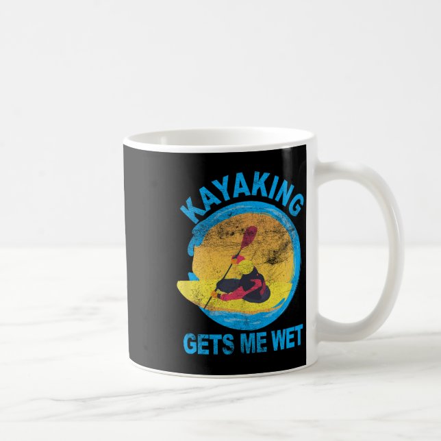 Kayaking Gets Me Wet Halloween Fun  Coffee Mug (Right)
