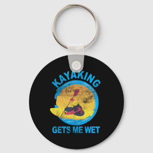 Kayaking Gets Me Wet Halloween Fun   Keychain