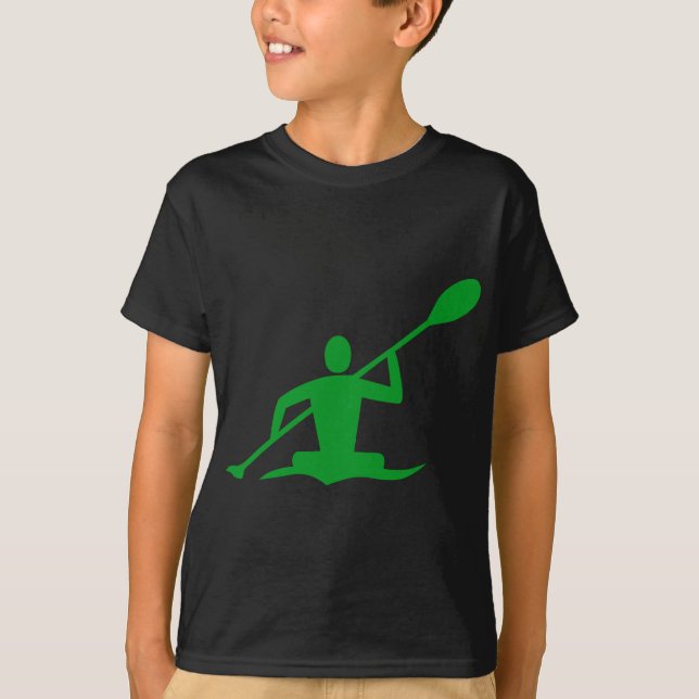 Kayaking - Grass Green T-Shirt (Front)