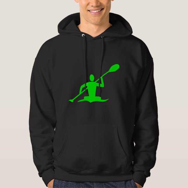 Kayaking - Green Hoodie (Front)