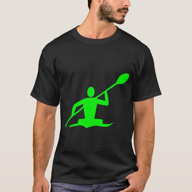 Kayaking - Green T-Shirt (Front)