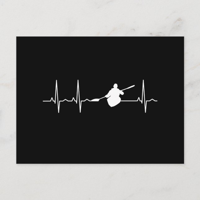 Kayaking Heartbeat Postcard (Front)