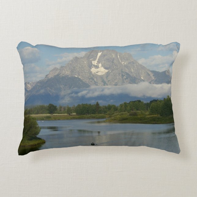 Kayaking in Grand Teton National Park Accent Pillow (Front)