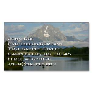 Kayaking in Grand Teton National Park Magnetic Business Card
