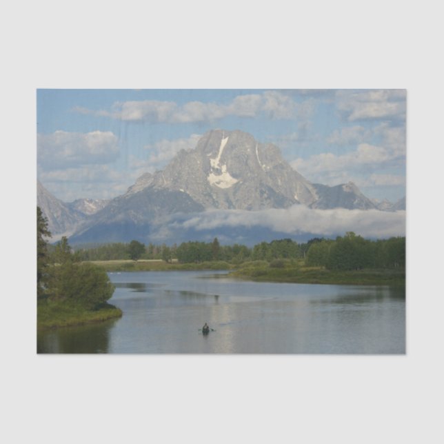 Kayaking in Grand Teton National Park Tissue Paper (Front)