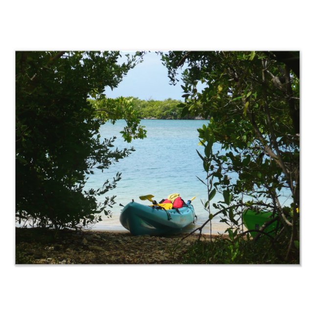 Kayaking in St. Thomas US Virgin Islands Photo Print (Front)