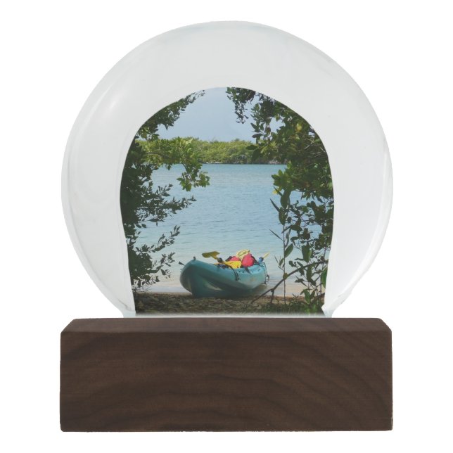 Kayaking in St. Thomas US Virgin Islands Snow Globe (Front)