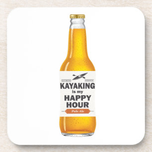 Kayaking Is My Happy Hour Coaster