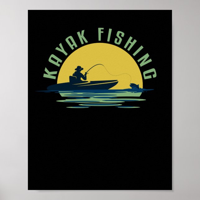 Kayaking Kayak Fishing Dad Poster (Front)