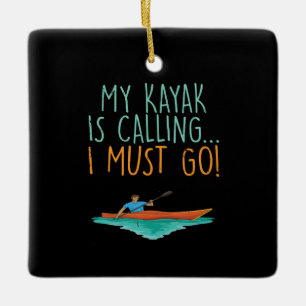 Kayaking Kayak Gift Ceramic Ornament