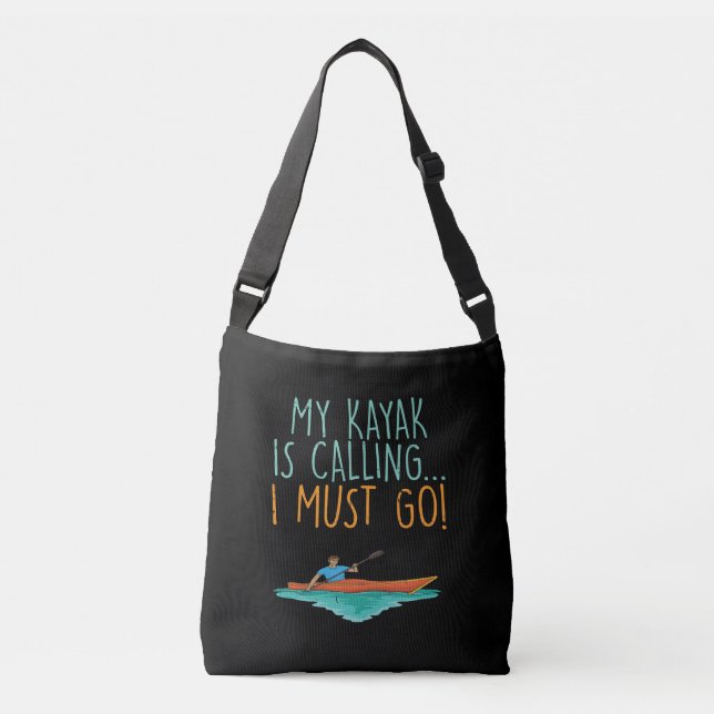 Kayaking Kayak Gift Crossbody Bag (Front)