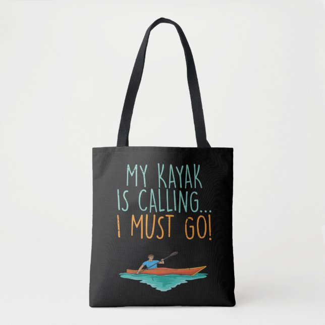 Kayaking Kayak Gift Tote Bag (Front)
