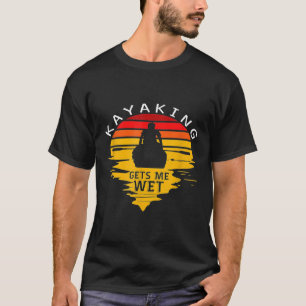 Kayaking Kayak Lovers Sunset Lake Funny Humourous T-Shirt