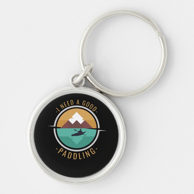 Kayaking Kayak Paddling Keychain (Front)
