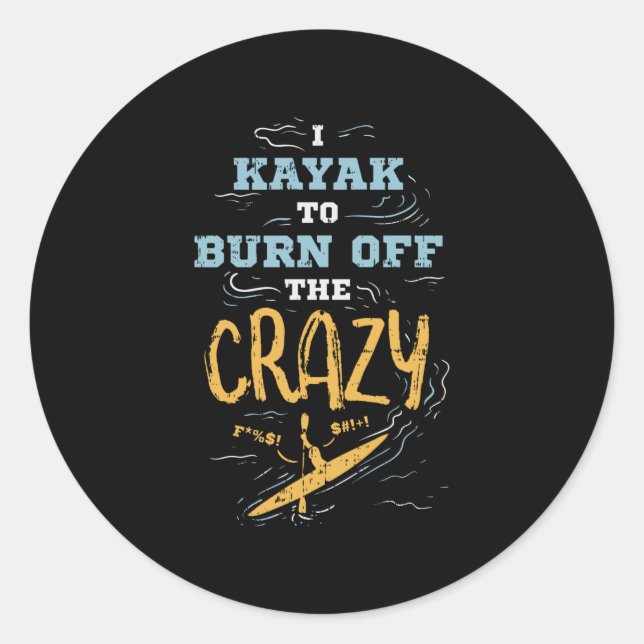 Kayaking Kayaker Classic Round Sticker (Front)