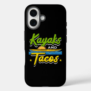 Kayaking - Kayaks and Tacos Funny Kayaking iPhone 16 Case