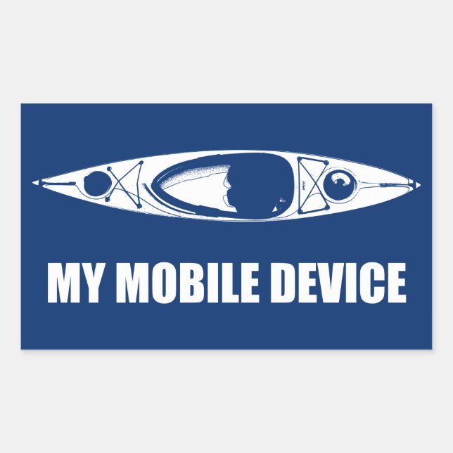 Kayaking, My Mobile Device Sticker (Front)