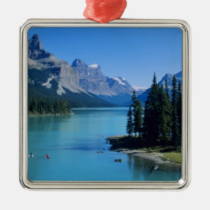 Kayaking on Maligne Lake at Spirit Island Metal Ornament