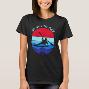 Kayaking  Retro Vintage Sunset River Kayak T-Shirt