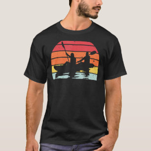Kayaking Retro Vintage Sunset T-Shirt