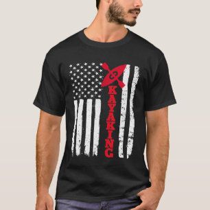 Kayaking Shirt USA American Flag Sport Team Kayak 