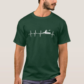 Kayaking Sport Heartbeat Love funny T-Shirt