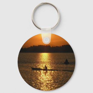 Kayaking Sunset Keychain