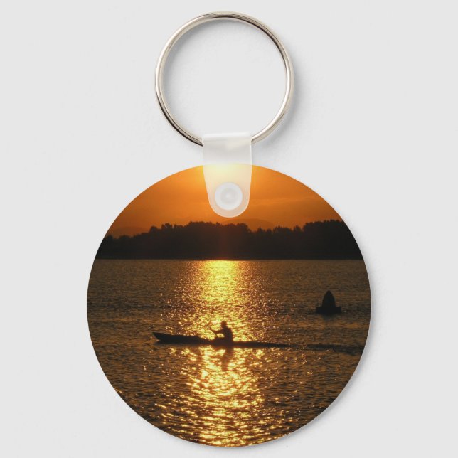 Kayaking Sunset Keychain (Front)